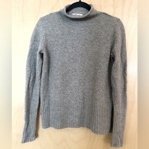 Madewell Merino Wool Alpaca Blend Grey-Blue Mockneck Sweater Size Small